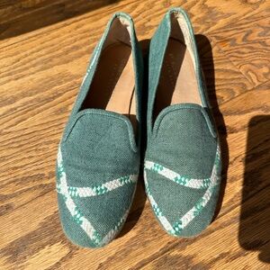 Green Loafers Stubbs and Wootton size 10.5
